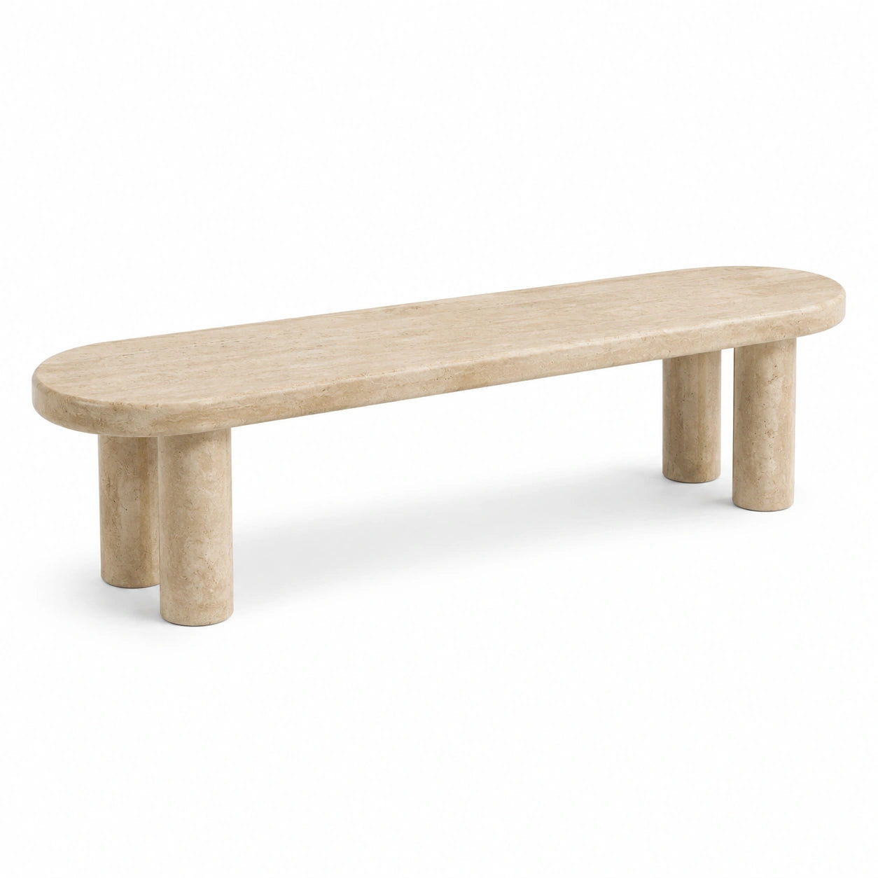 Bank aus Travertin Beige 150cm