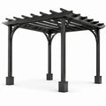Metall Pergola quadratisch schwarz 300x300 cm