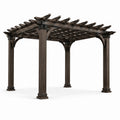 Holzpavillon quadratisch in Dunkelbraun 300x300x250 cm