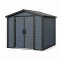 Gartenhaus Polypropylen Holzoptik Anthrazit 200x250x210cm