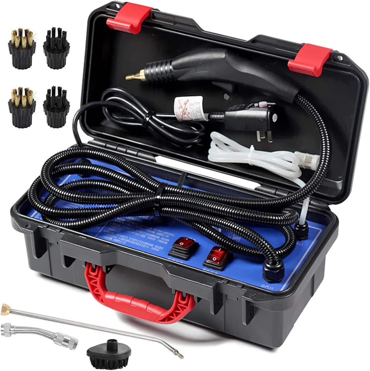 Stoomreiniger Tankless Handheld, 3200W Hogedrukmotor & Auto Detailing Tool, Draagbare Huishoudapparaatreiniger, voor Keuken Badkamer Vetverwijdering