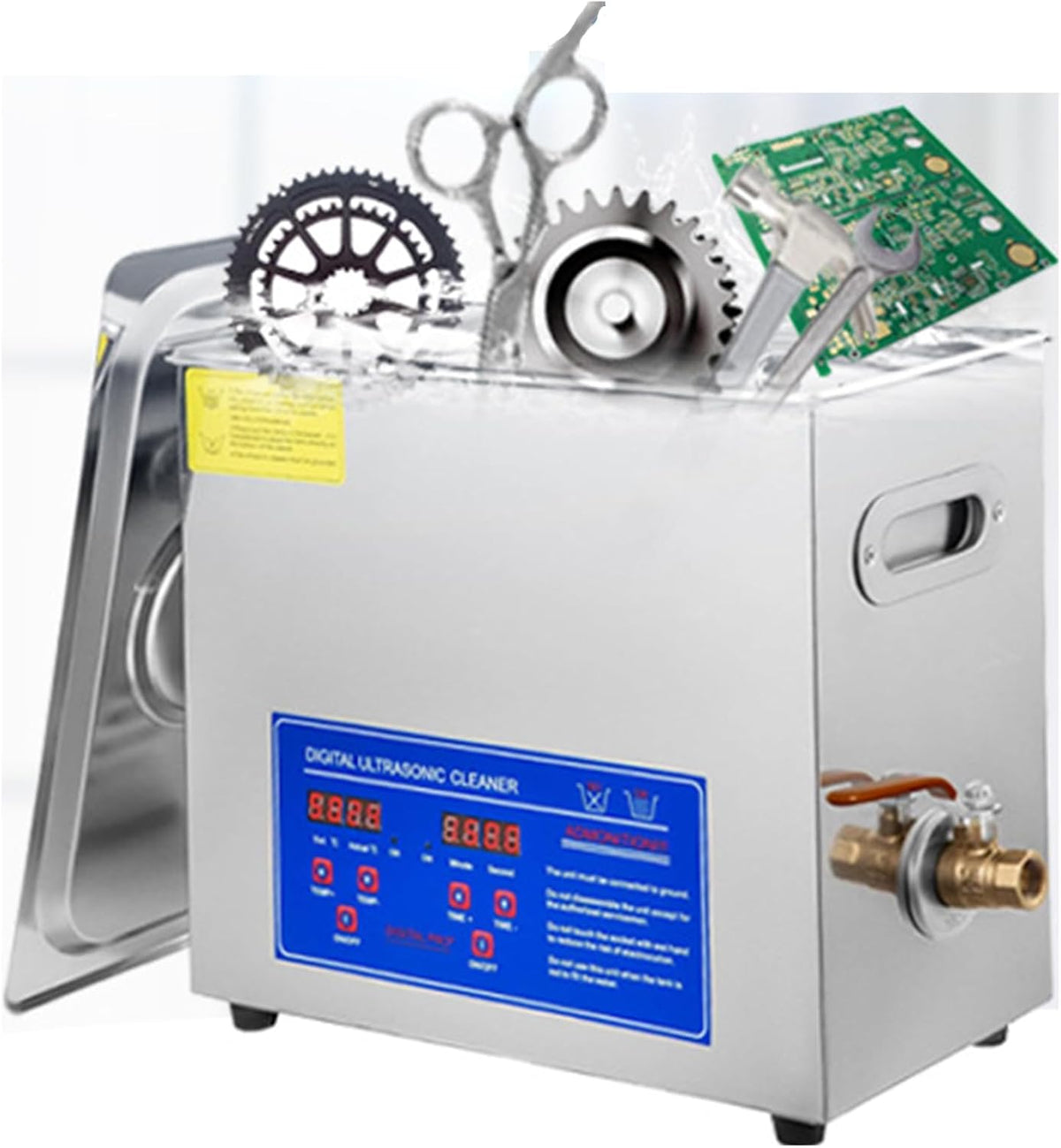 Ultrasone reiniger Lsrfxf Draagbare Ultrasoon Reinigingsapparaat, 6L/10L, met Verwarming en Timer, Roestvrijstalen Ultrasone Reinigingsmachine