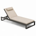 Aluminium Sonnenliege mit verstellbarer Rückenlehne Beige