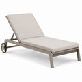 Aluminium Gartenliege mit Polyesterkissen Beige