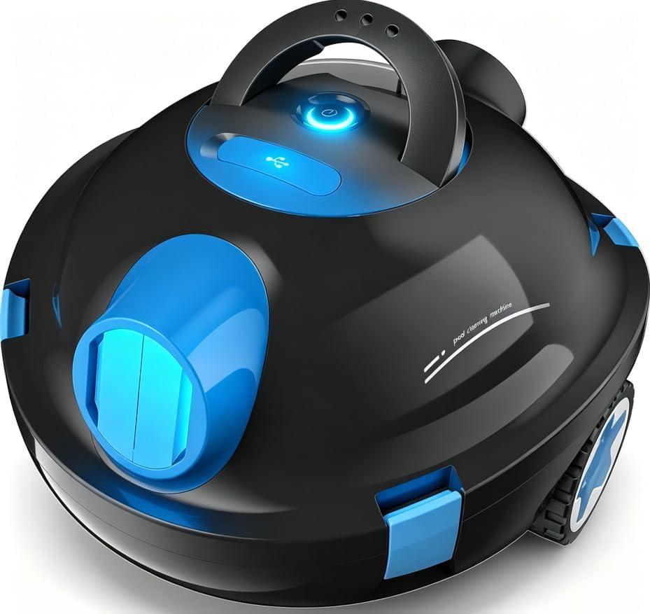 Zwembadrobot Bocxi Draadloze, 120 minuten looptijd, automatische zwembadstofzuiger, automatische parkeerfunctie, licht