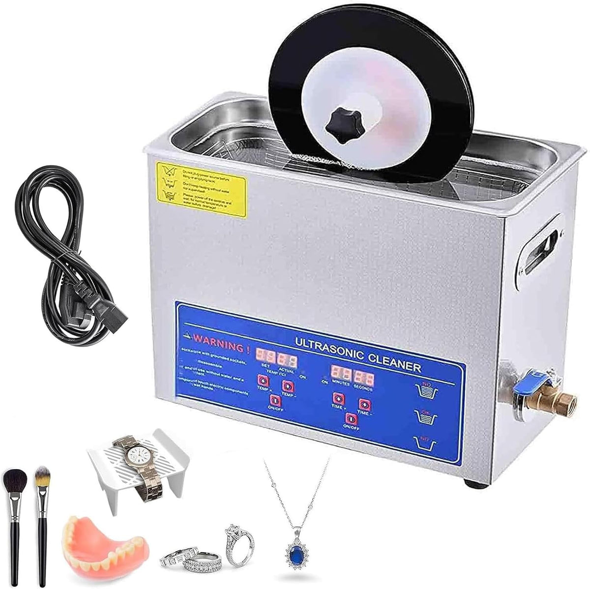Lsrfxf Ultrasone reiniger Professionele Reinigingsmachine, 6l Ultrasone Cavitatie Machine, met Digitale Timer Heater, voor het Schoonmaken van Juwelen