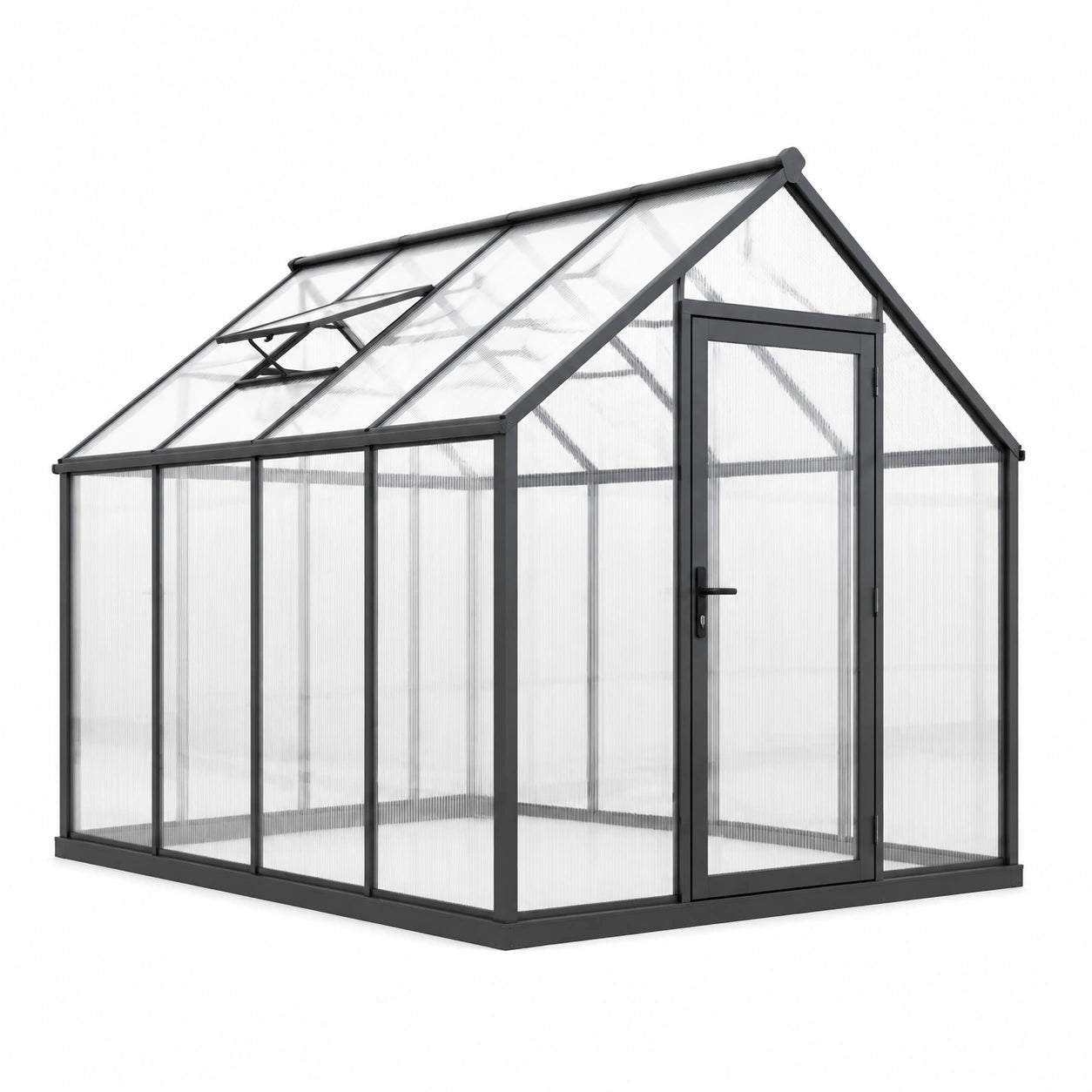 Aluminiumgewächshaus mit Polycarbonatplatten 250x190x195 cm