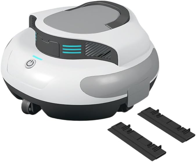 KEhtu Zwembadrobot Draadloze Zwembadstofzuiger, 5000 MAh Oplaadbare Batterij, 42 L/Min Grote Zuigkracht, Gaat 100 Minuten Mee, Zelfparkerend