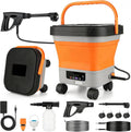 VeftBltrem Hogedrukreiniger Draagbare elektrische, met 13 liter waterreservoir en 6-in-1 multifunctioneel mondstuk, 7 instelbare drukniveaus, vloer