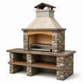 Steingrillkamin mit Edelstahlgrill