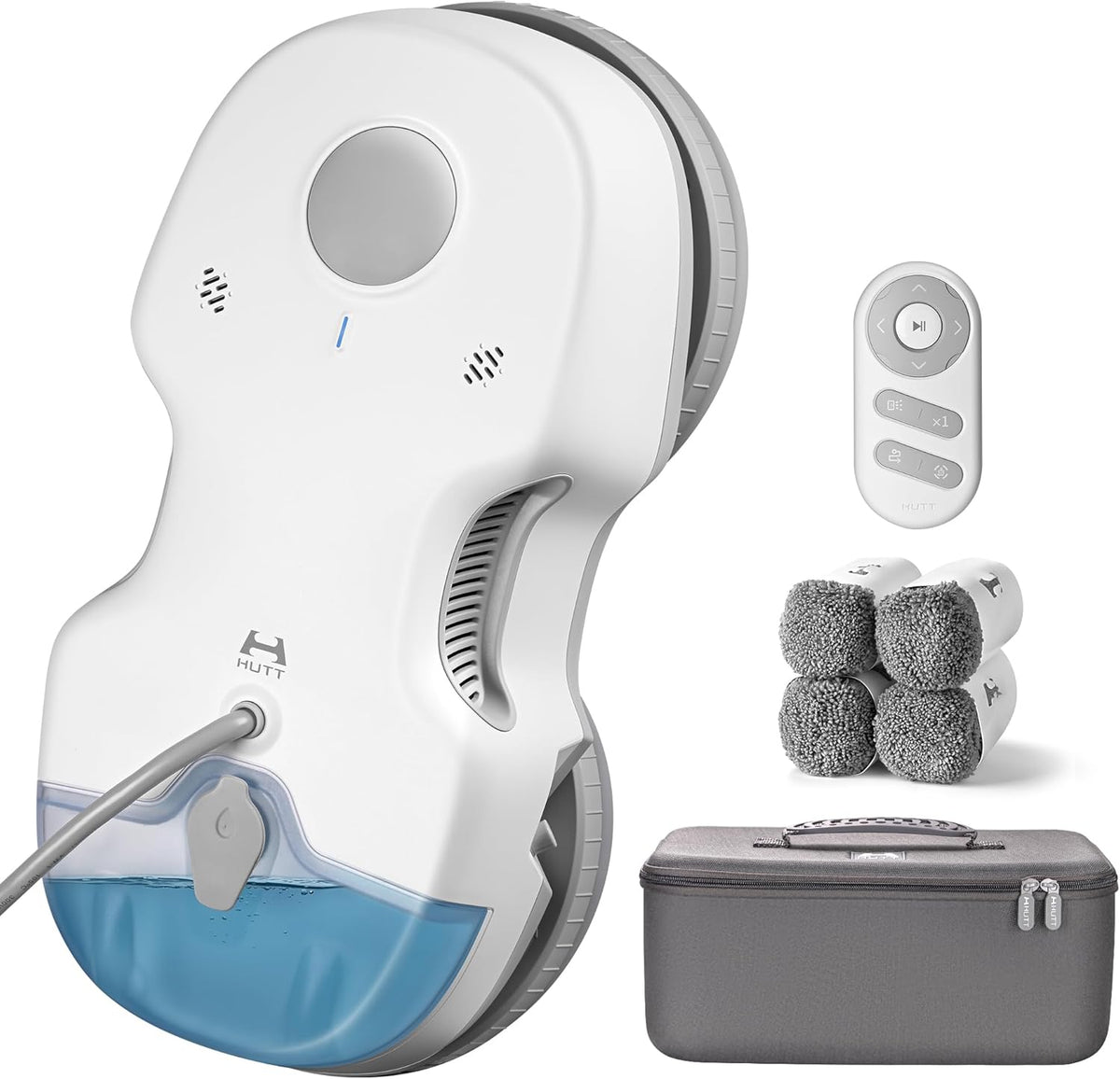 HUTT Raamreiniger S7 Robot, 5500 Pa, drijvend 3D-chassis, afstandsbediening, ruitenwisserrobot, met automatische watersproeier