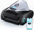 Brinbo Zwembadrobot C1, 7 reinigingsmodi, 180 minuten looptijd, voor zwembaden tot 150 m2, met app, accu, bodem en muur, dubbel filter, antraciet