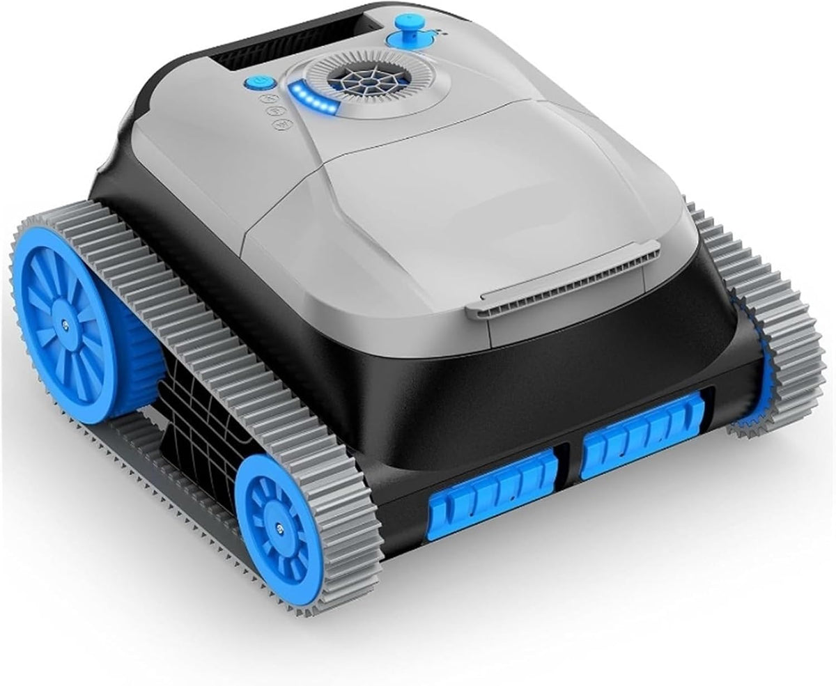 Sicwedim Zwembadrobot QP5 Robotachtige Zwembadreinigingsmachine, Draadloze Vacuüm, voor Inground Pools, dubbel, Motorsysteem