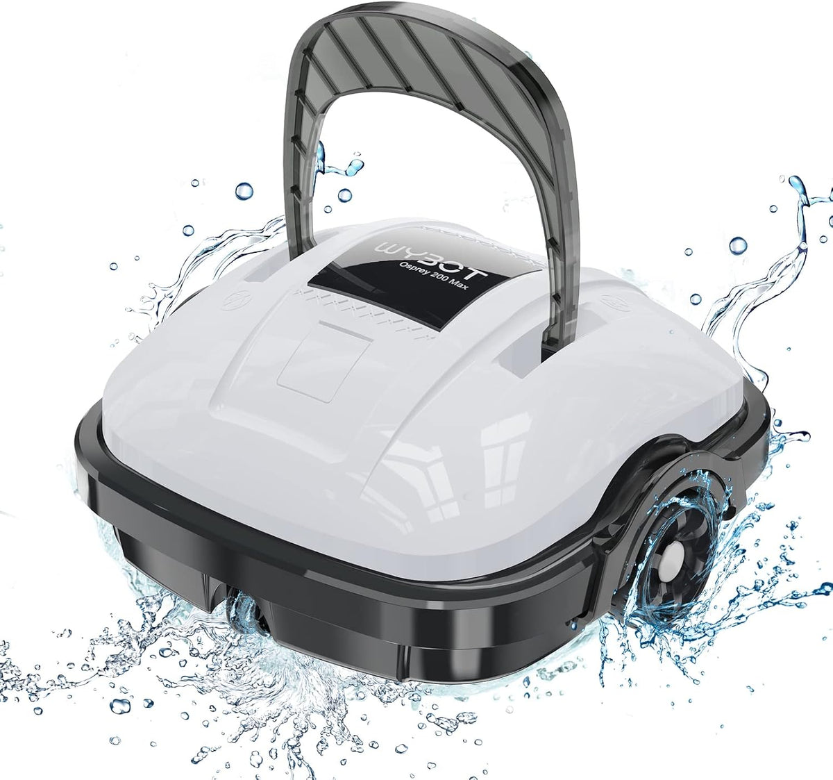 Wybot Zwembadrobot Automatische zwembadreiniger, voor zwembaden op de grond en zwembaden, met vlakke bodem, dubbele motor