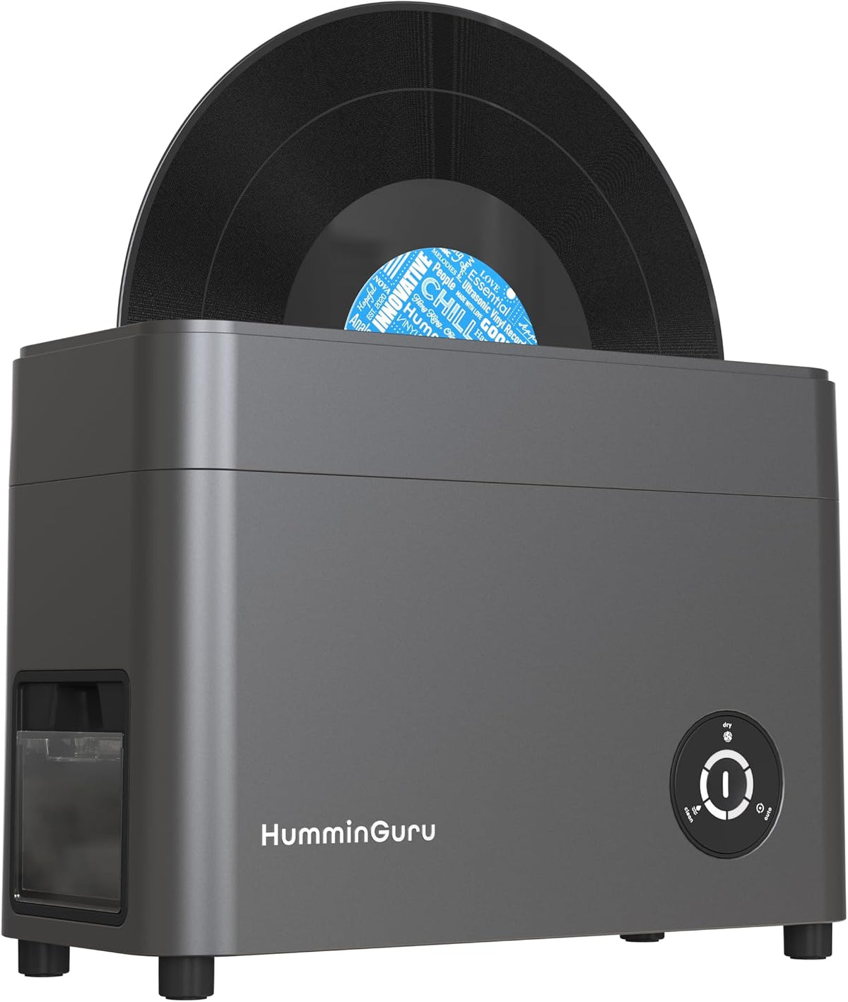 HumminGuru Reiniging disks Ultrasone Vinylplatenreiniger - 40 kHz Ultrasone, met filters (HG01), met automatisch drogen, Vinylplatenreinigerkit