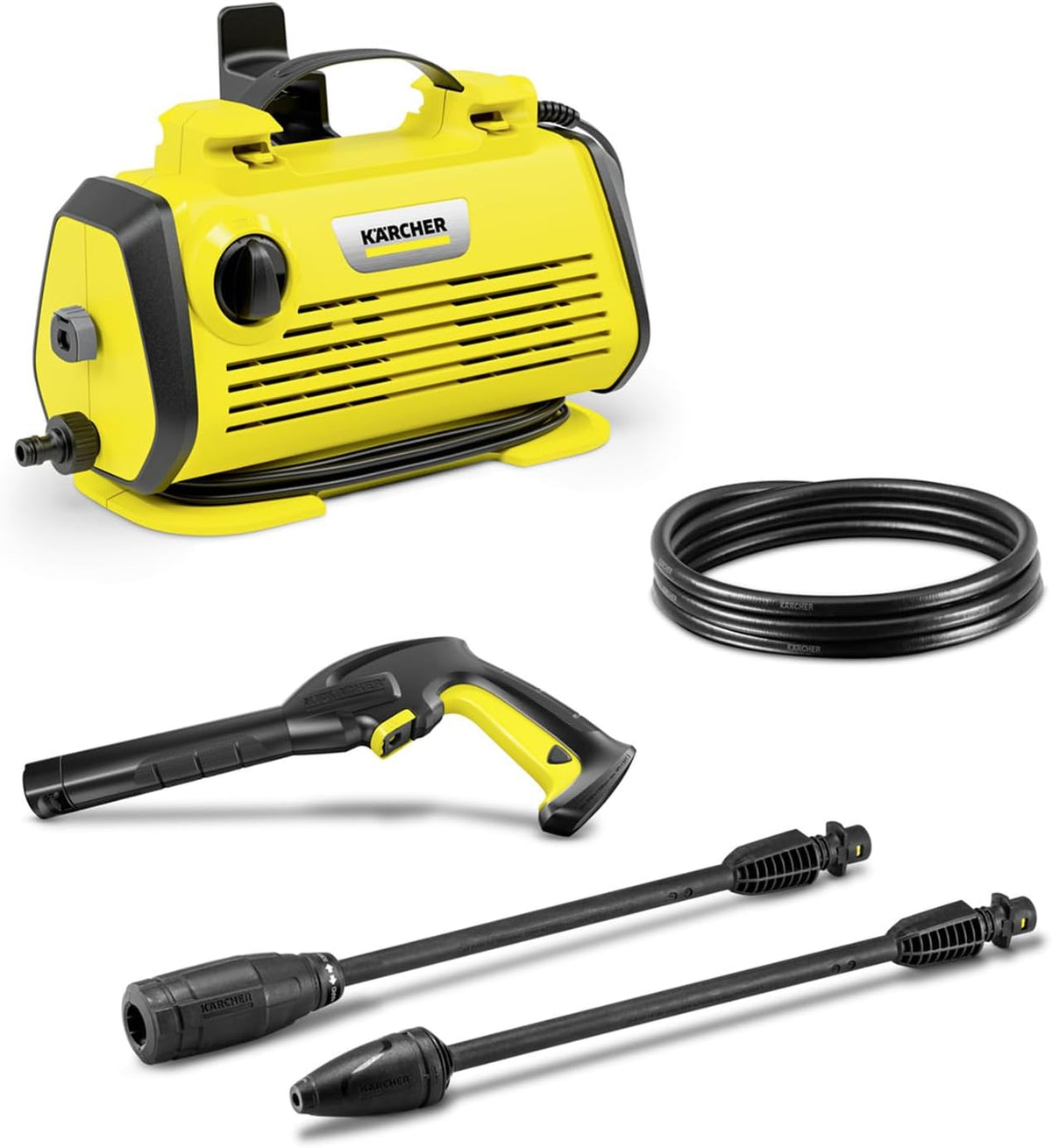 Kärcher Hogedrukreiniger K 3 Horizontaal Plus, druk: max. 120 bar, opbrengst: 380 l/u, gewicht: 4,8 kg, oppervlakteprestatie: 25 m2/u, vuilfrees
