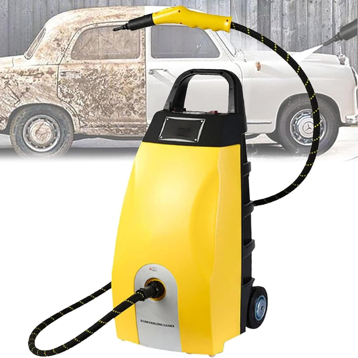 Lyjiangxin Stoomreiniger, 3000 W, met 3,5 l tank, snel opwarmen in 40 seconden, hoge weerstand, multifunctionele stoomreiniger