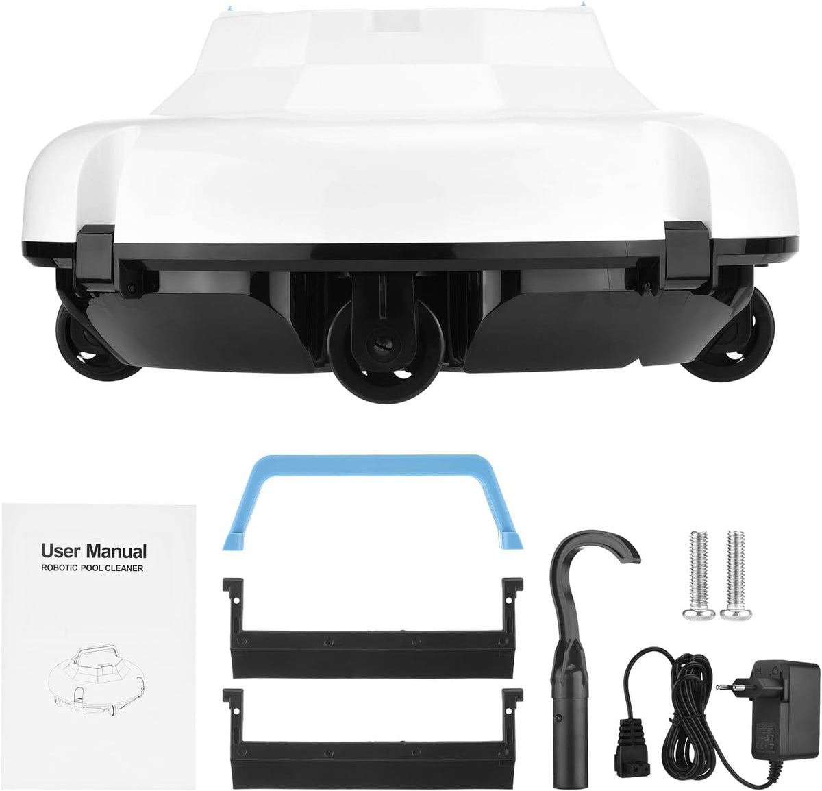 Domary Zwembadrobot Robotische Poolreiniger Automatische Reiniger Draadloze, met Dubbele Motoren Dubbele Borstels 120 Minuten Runtime