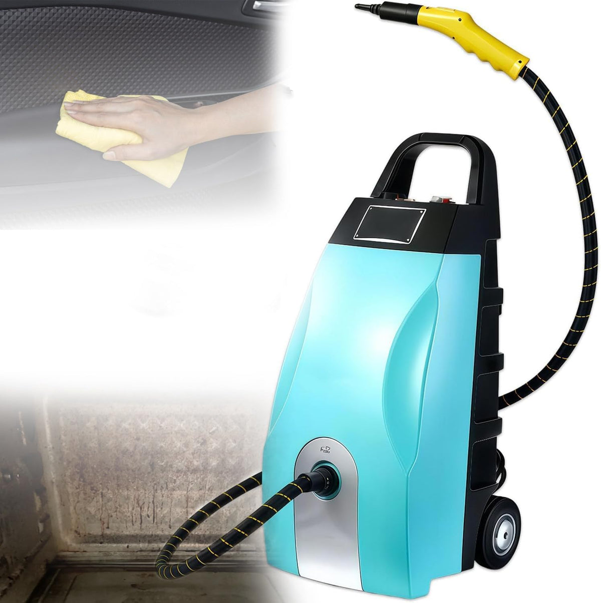 ZenHailure Stoomreiniger Krachtige (2500 W), Draagbaar Ontwerp En Groot 3,5l, Snelle Opwarmtijd Van 40 Seconden En 6 Opzetstukken, Met Compact, Ideaal