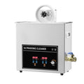 Tecjhjz Ultrasone reiniger reinigingsmachine, 180 W, badkamersticker, met draaibare houder, zilverkleurig, voor platen, voor brillen, horloges