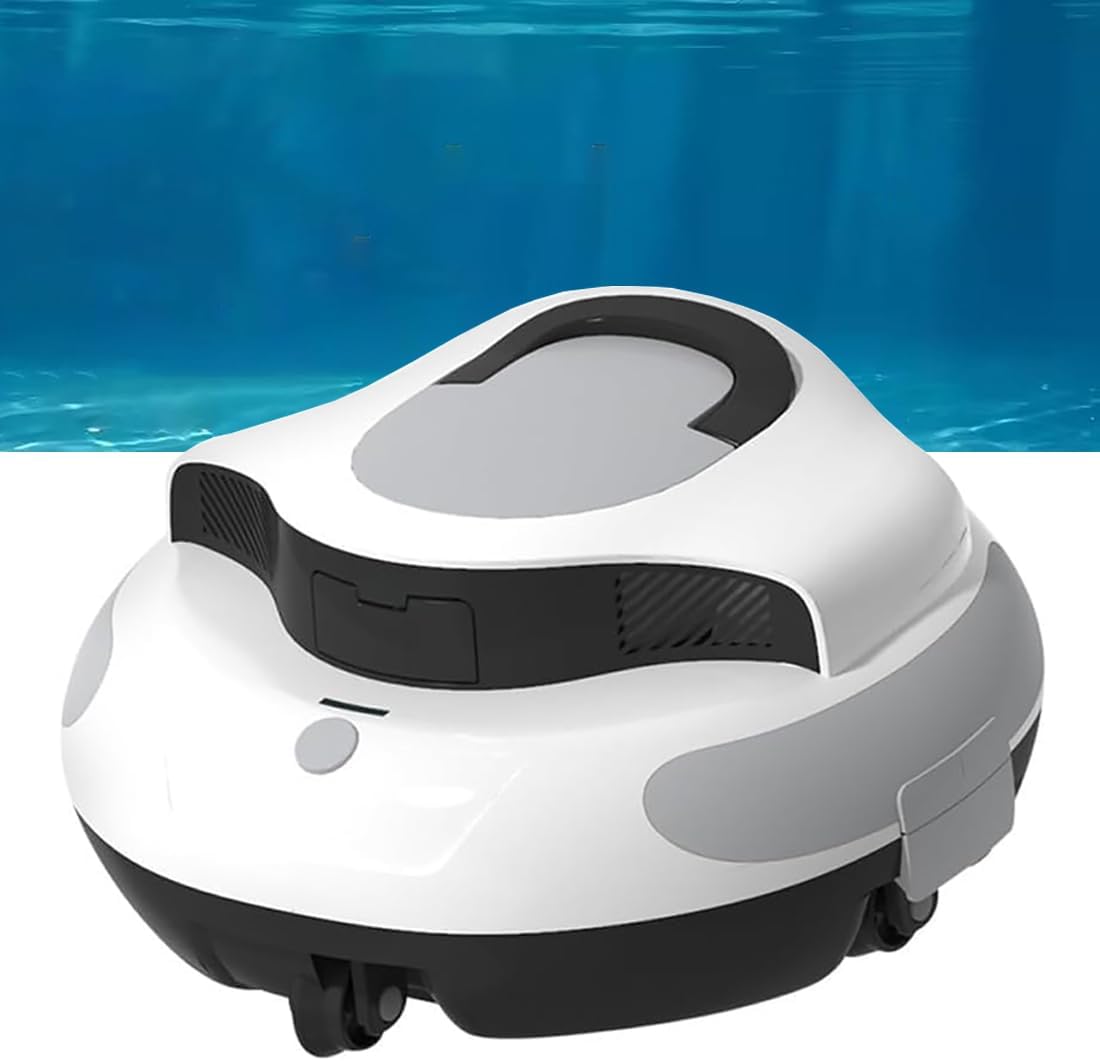 Zwembadrobot Zwembadreinigingsrobot Automatische draadloze zwembadstofzuiger, tot 120 minuten looptijd, dubbele motor