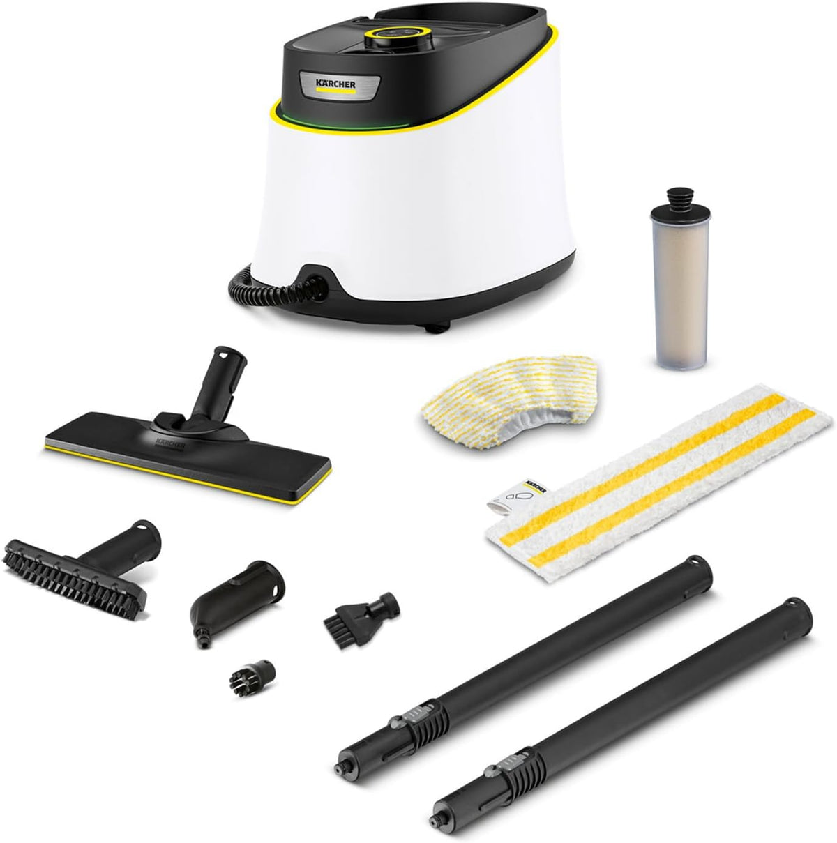 Stoomreiniger Kärcher SC 3 Deluxe EasyFix, stoomdruk: 3,5 bar, opwarmtijd: 30 s, vermogen: 1.900W, tot 75 m2, reservoir: 1L, vloerreinigingsset