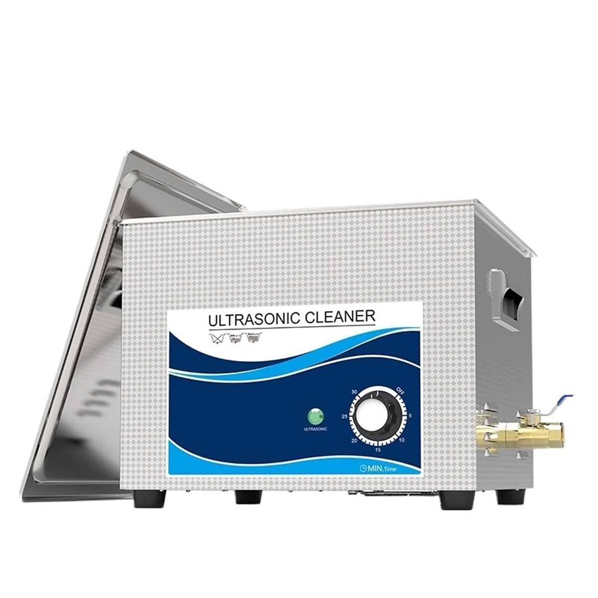 Ultrasone reiniger Tecjhjz reinigingsmachine, 6,5 l en 180 W, model 3D-hars, voor brillen, horloges, oorbellen