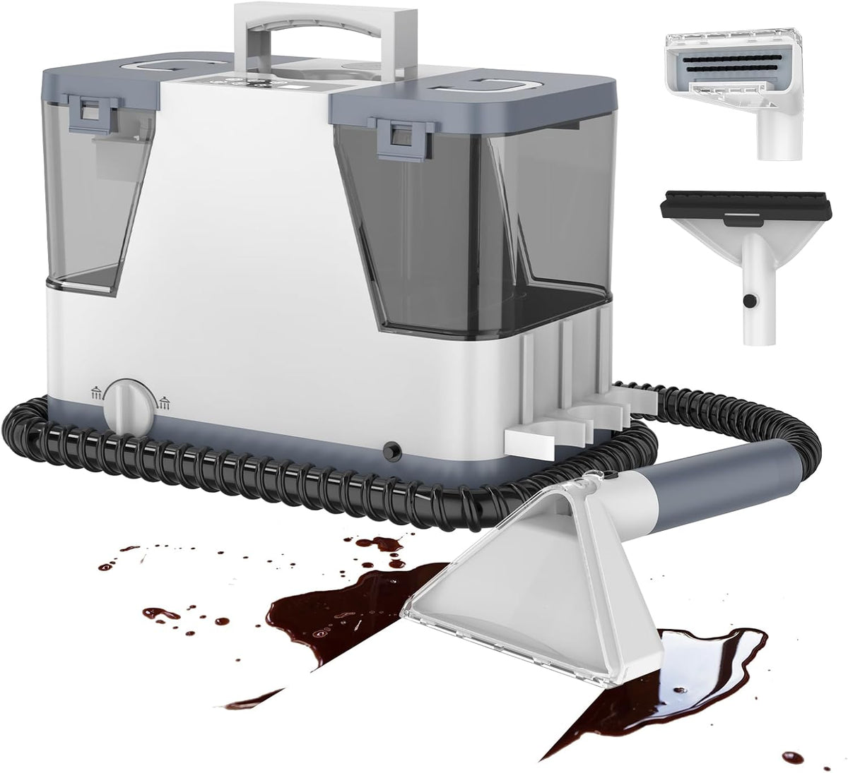 Solonsuo Tapijtreiniger Reiniger Sofa Stof Injector Afzuigkap Intensieve Reiniging, Voor Matras Wasmachine Compact en Draagbaar
