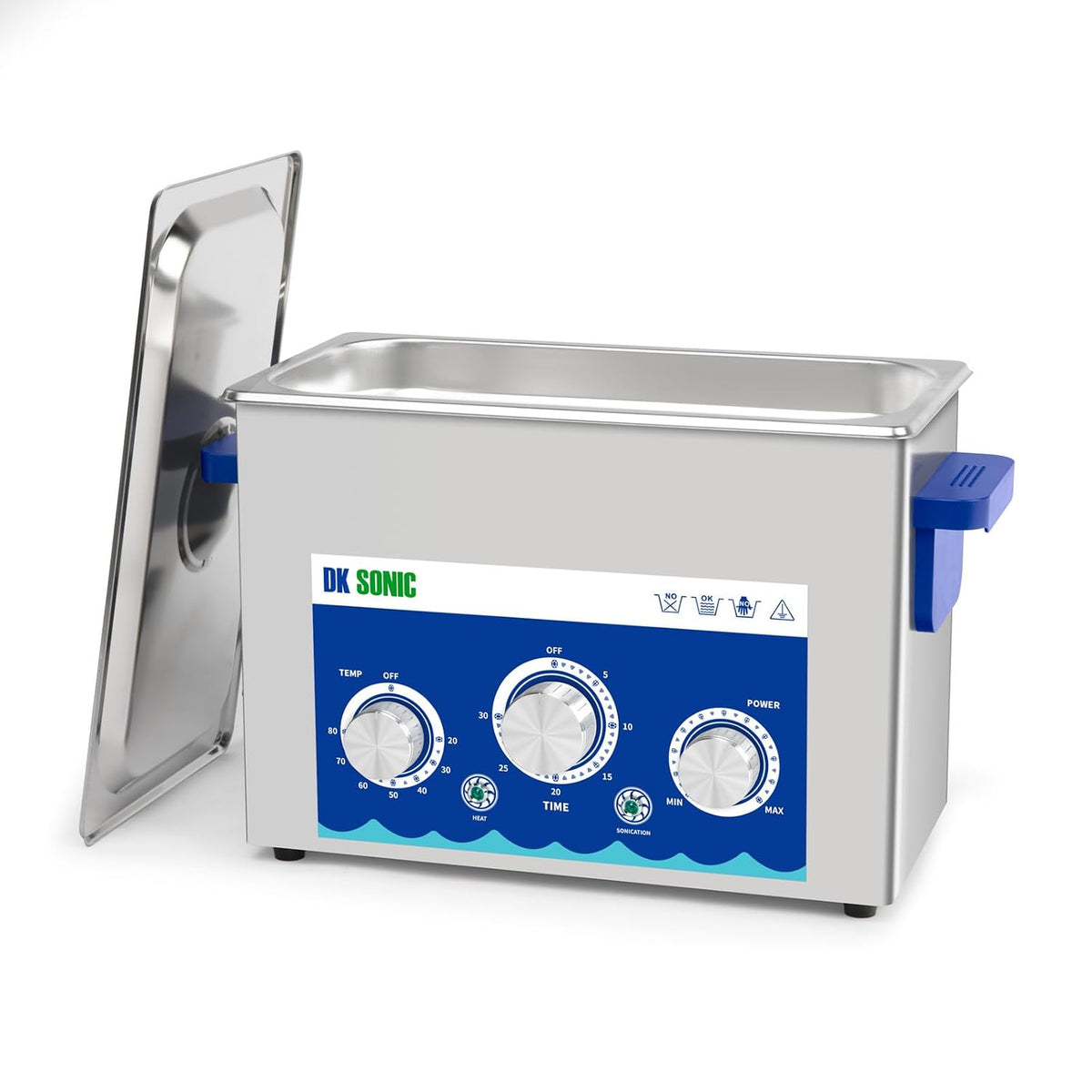 DK Sonic Ultrasone reiniger Industriële, 120W, Timer en Verwarming, Horloges (Inclusief Mand), Ultrasone Sieradenreiniger, met Instelbare Functie