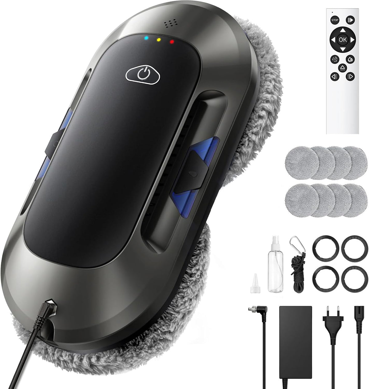 Robotstofzuiger Yiigame Raamrobot, 7000 Pa, 63 mm ultradun, 3 reinigingsmodi F, sterke zuigkracht, dubbele helix-reiniging