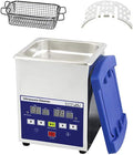 Yxjpp Ultrasone reiniger 1,3 liter digitale, roestvrijstalen ultrasone reinigingsmachine, verwarmingstimer, ultrasone badreiniging, sieraden, brillen