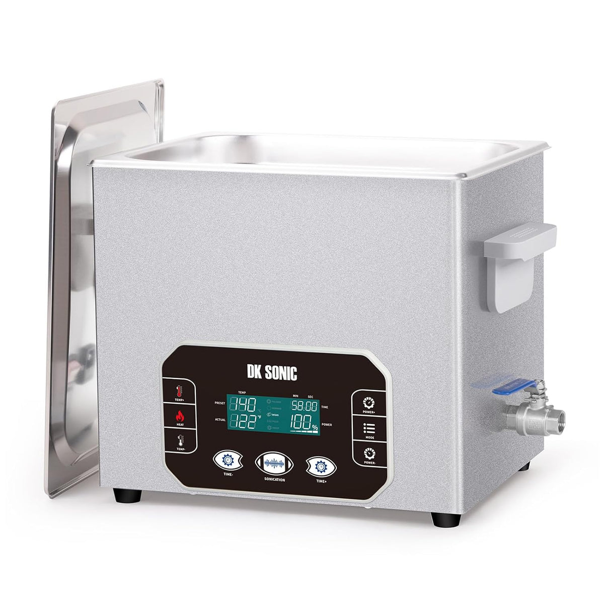 Ultrasone reiniger DK Sonic 10L, 240W Krachtige Ultrasone Reiniger, Printplaten (Inclusief Mand), met Intelligente Touchbediening, Vijf Standen