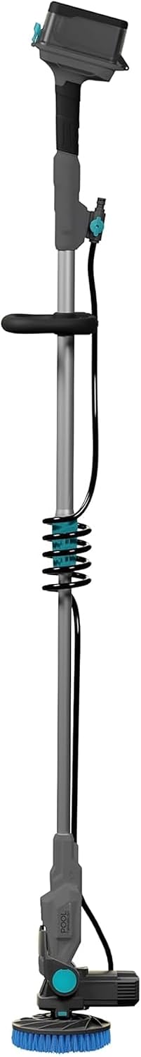 Gre Vloerreinigingsmachine, TBC60 accu-vloerreiniger 18 V, met dubbele roterende borstel 2-in-1, IPX7 waterdicht, incl. accu en oplader, zwembad