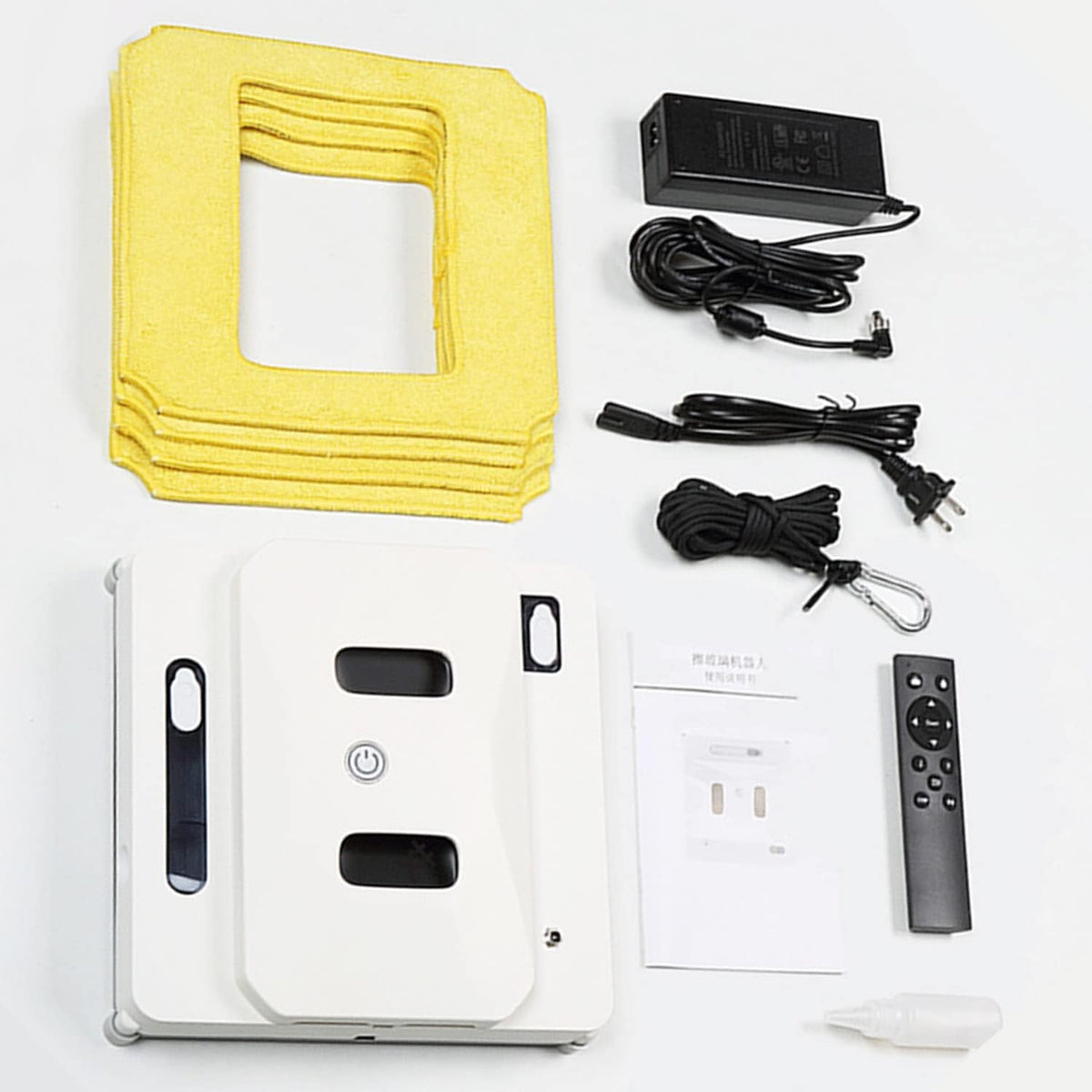 Uibao Robotstofzuiger Glazenwasser Robot Elektrische glazenwasmachine, met APP & afstandsbediening, met dubbele watertanks Automatische waternevel
