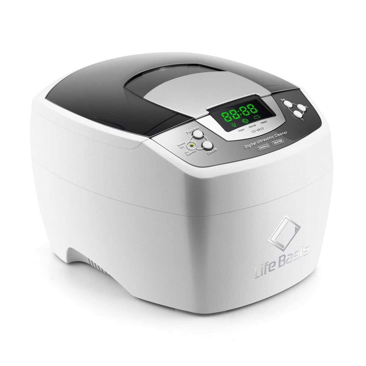 Life Basis Ultrasone reiniger LifeBasis Digitale, 35 kHz, 1-30 minuten, timer, ultrasoon reinigingsapparaat, met verwarming en degas, ultrasoon bad