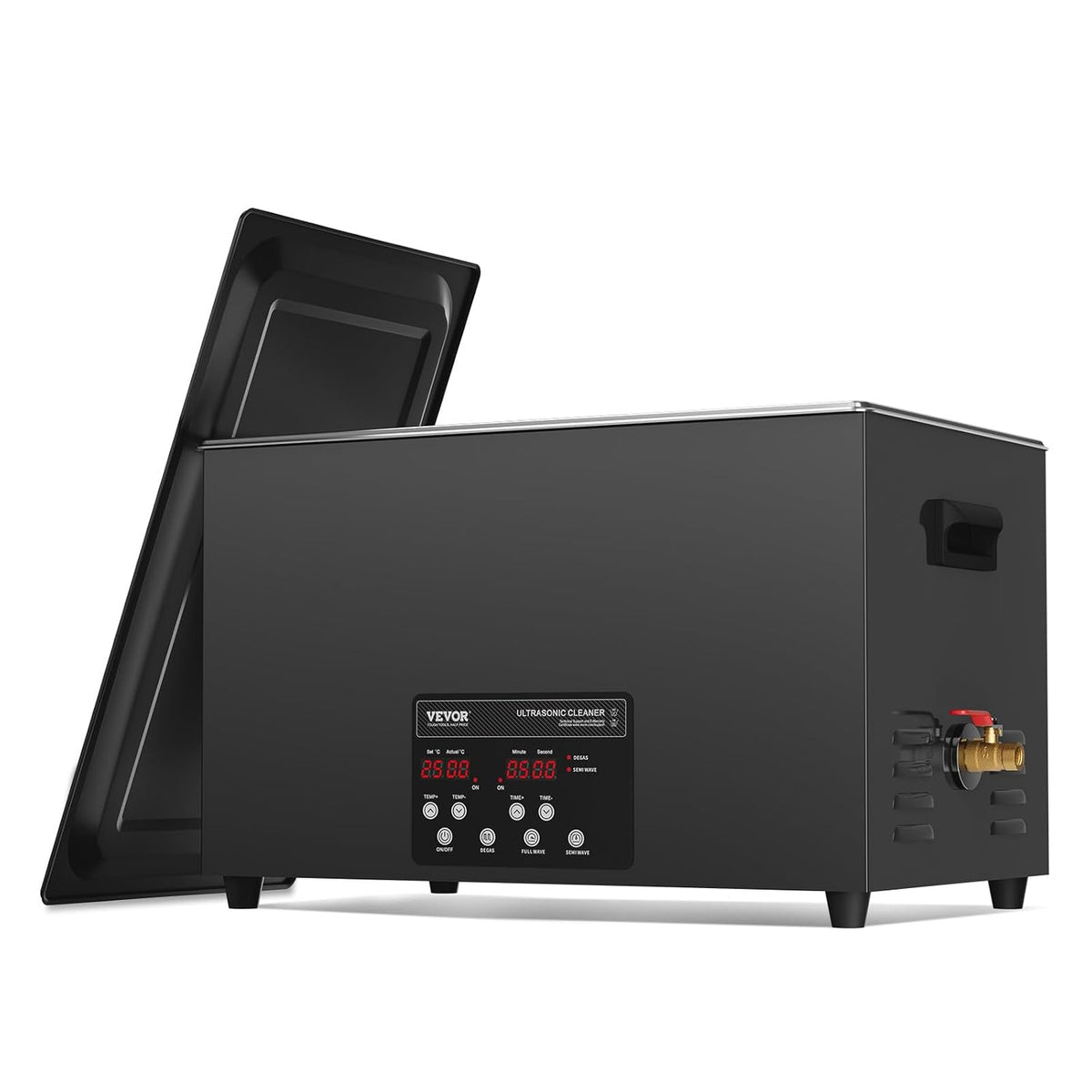 Vevor Ultrasone reiniger, 30 l, 600 W, 40 kHz, met timer en sieradenverwarming, digitale ultrasone reinigingsmachine, met delicate modus
