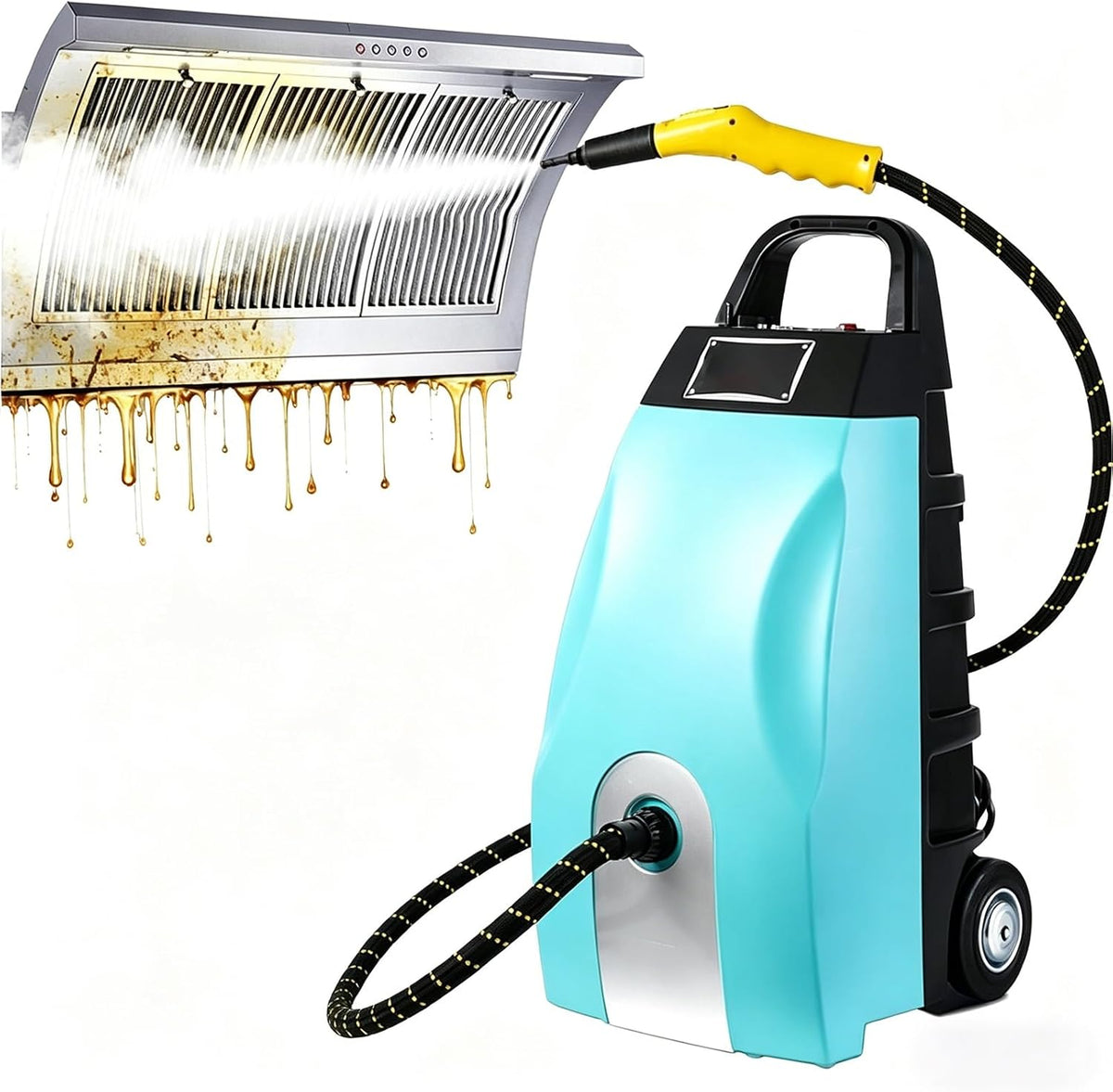 Vunhex Stoomreiniger Multifunctionele Commerciële Stomer 3000w, Stoomreiniger (230°F), Met 3,5l Tank Snelle Opwarming (20s), Hogedruk