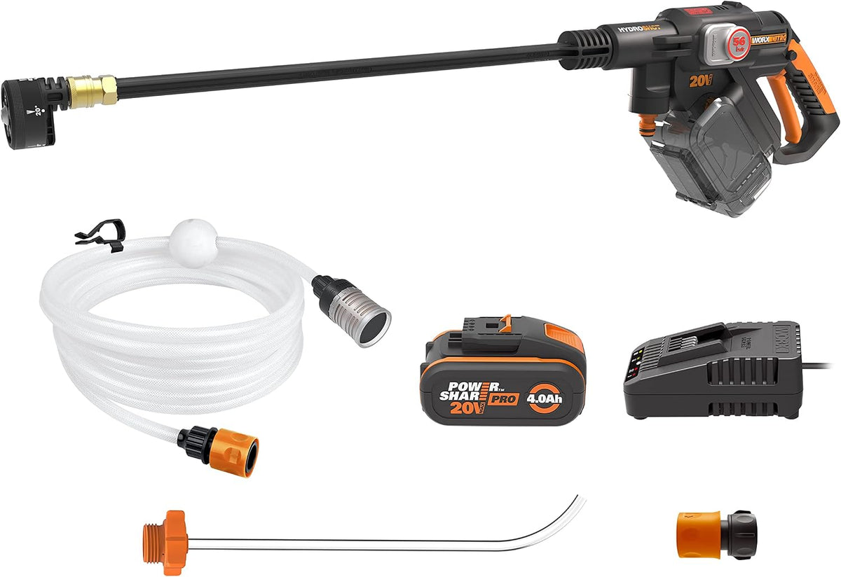 WORX Hogedrukreiniger WG633E Hydroshot accu- 20V, 56 bar max. druk