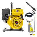 Waspper Hogedrukreiniger Benzine 207 bar 8,5 l/min Peggas 5,2 PK, Waspper W3000HG, voor auto, terras, oprit en tuinreiniging