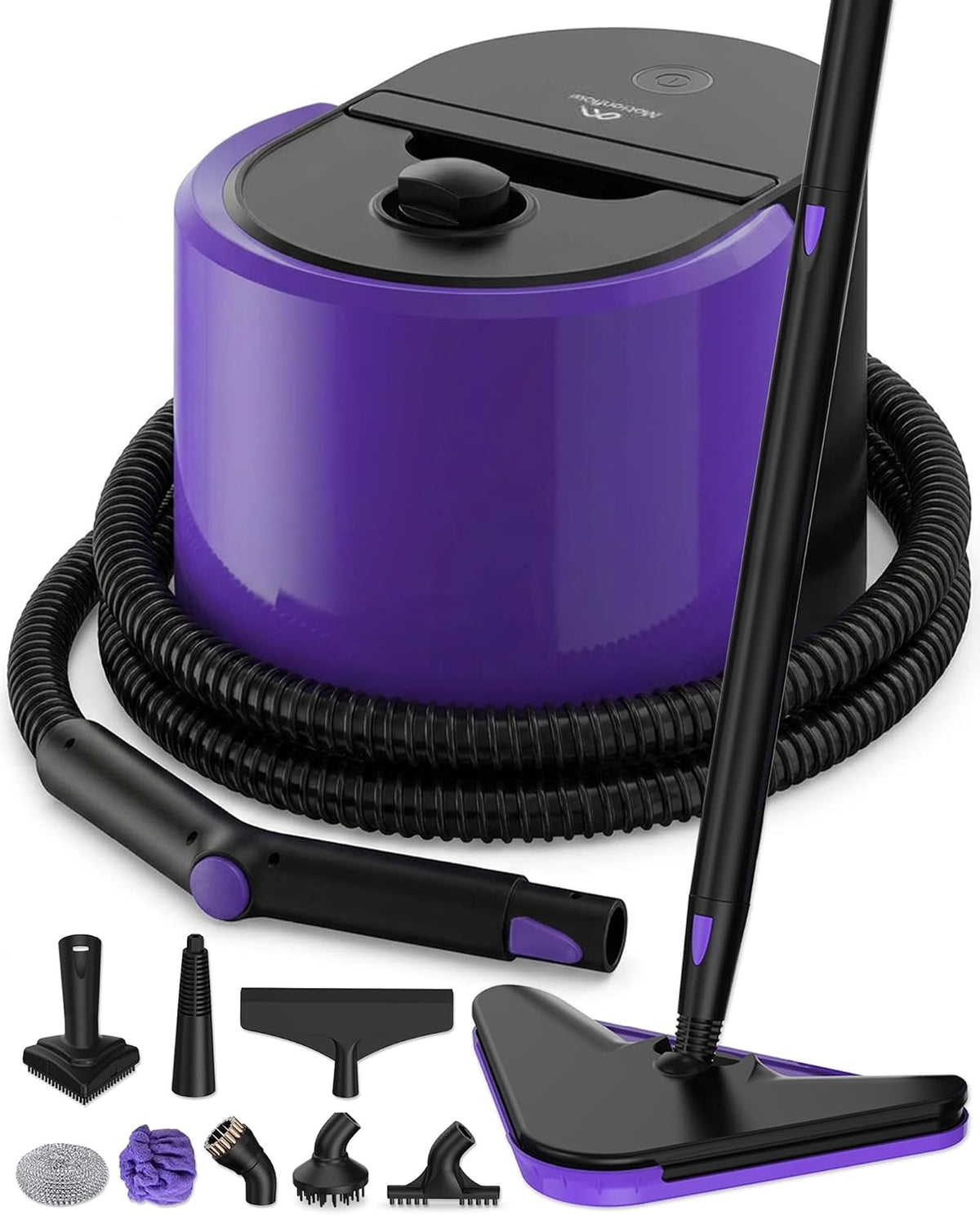 Stoomreiniger Motionflow PRO 4 bar - 16-delig, Professionele Dieptereiniging - 45 Minuten Gebruiksduur - 1500W 1.5L Watertank, Handstomer, Bank