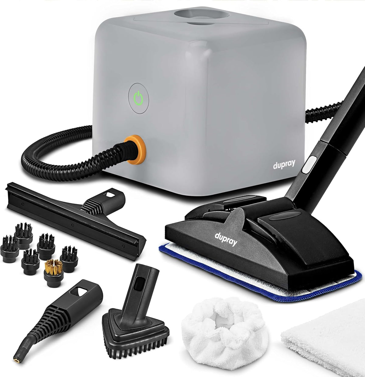 Dupray Stoomreiniger Neat Plus, met 17 Inbegrepen Accessoires, Huis en Meer (Neat Plus + 17 stuks), Hoogwaardige Multifunctionele Stoomreiniger