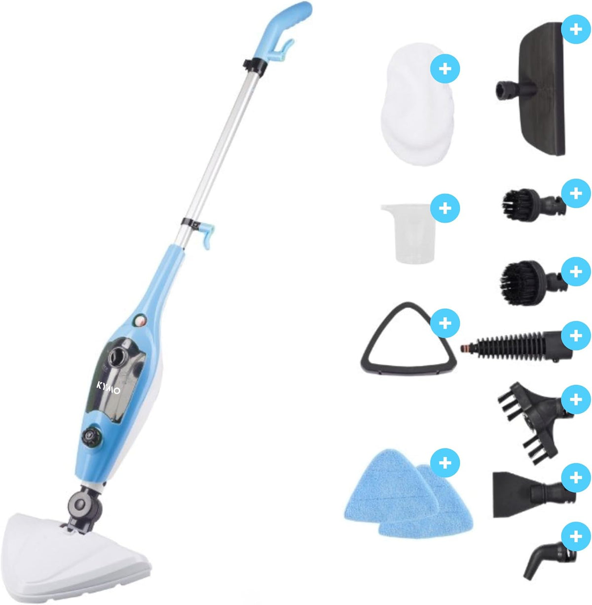 KYMO Stoomreiniger 9 in 1 Én Handstomer, Geschikt, Stoommop, Stoomreiniger vloer, Handstoomreiniger, voor alle Vloeren, Stoomdweil, Vloerreiniger