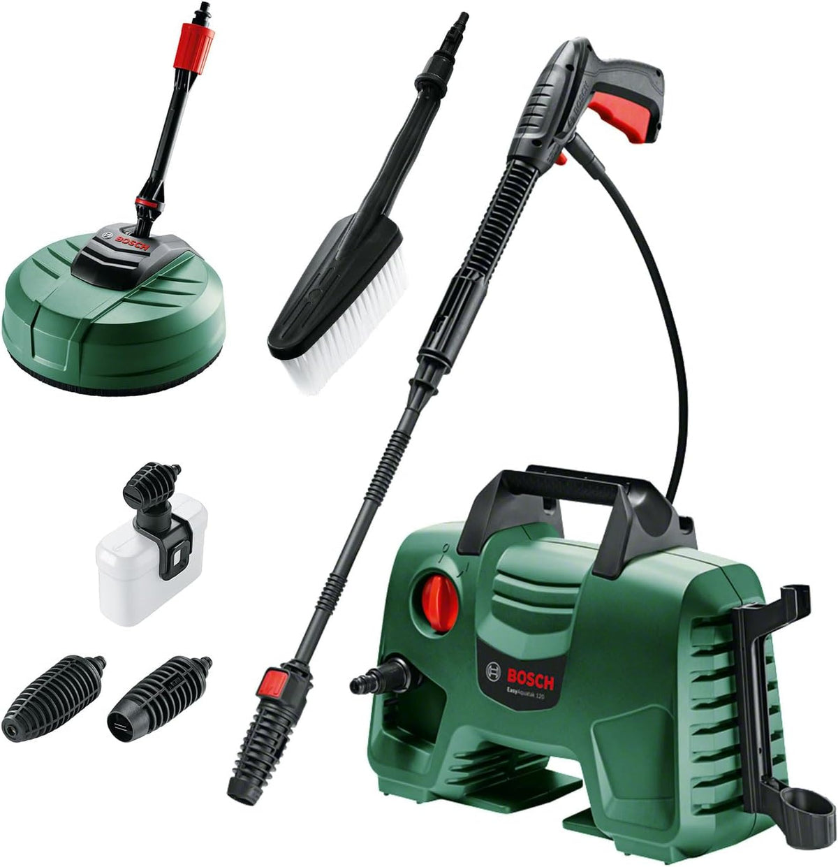 Bosch Hogedrukreiniger EasyAquatak 120 (1500 W, max. pomphoeveelheid: 350 l/u, inclusief huis- en autoset, in kartonnen doos)
