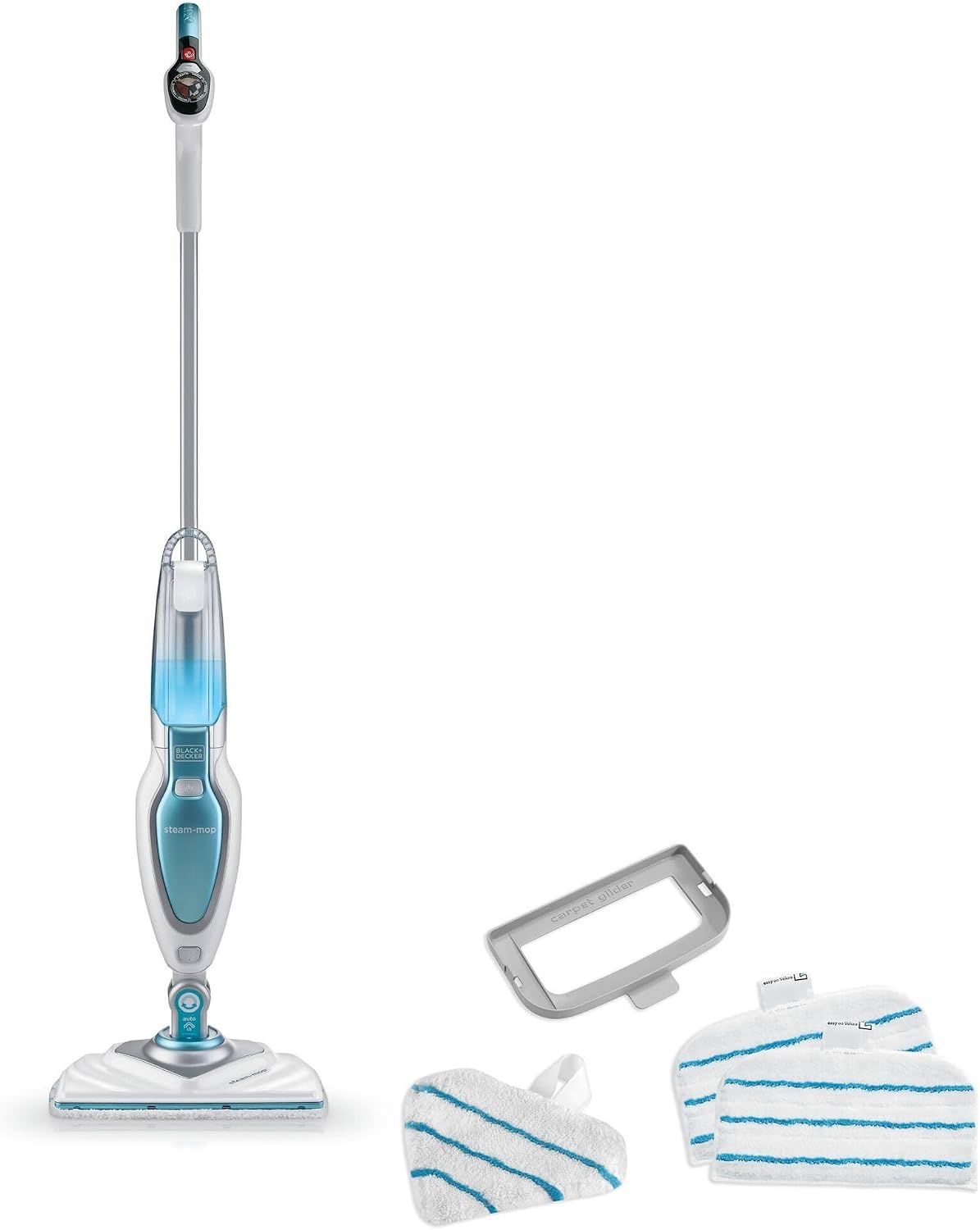 Black+Decker Vloerreinigingsmachine zwart+Decker, met 4 accessoires - 1600 W vloerreiniger, FSM1630, Stoommop