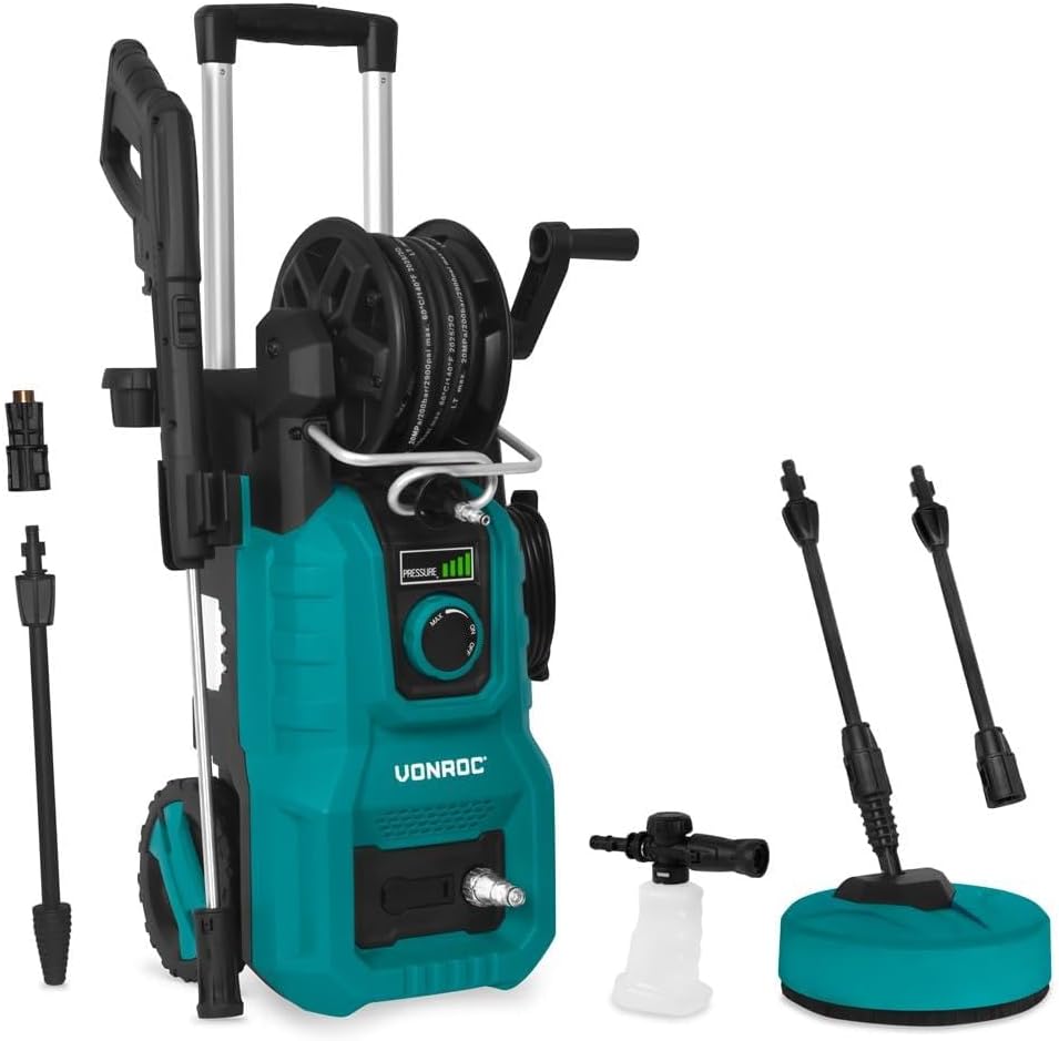 VONROC Hogedrukreiniger, V24-3 - 2400W – 180 bar – drukregelaar