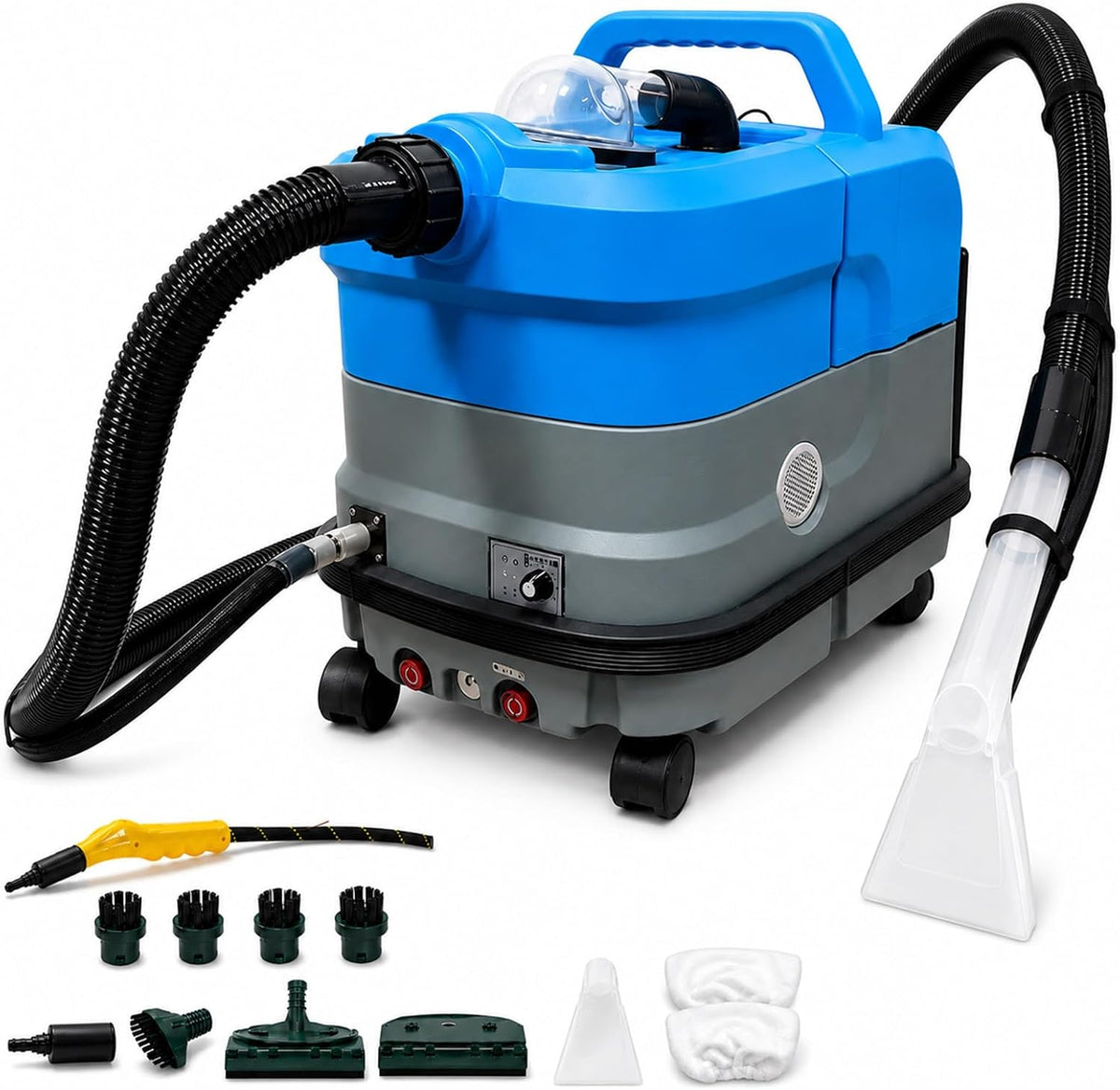 Shumiao Tapijtreiniger Meubelreiniger Set, 2500 W, 24 kPa, 15 s, 6 Accessoires, met Stoom