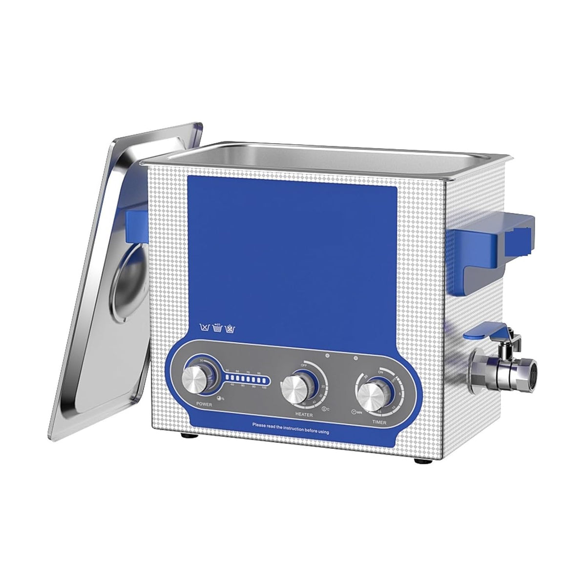 Tecjhjz Ultrasone reiniger Reinigingsmachine, Schonere 6L Knop Digitaal Configuratiescherm 150W Verwarming Timer Ontluchter Bad PCB Metalen Onderdelen