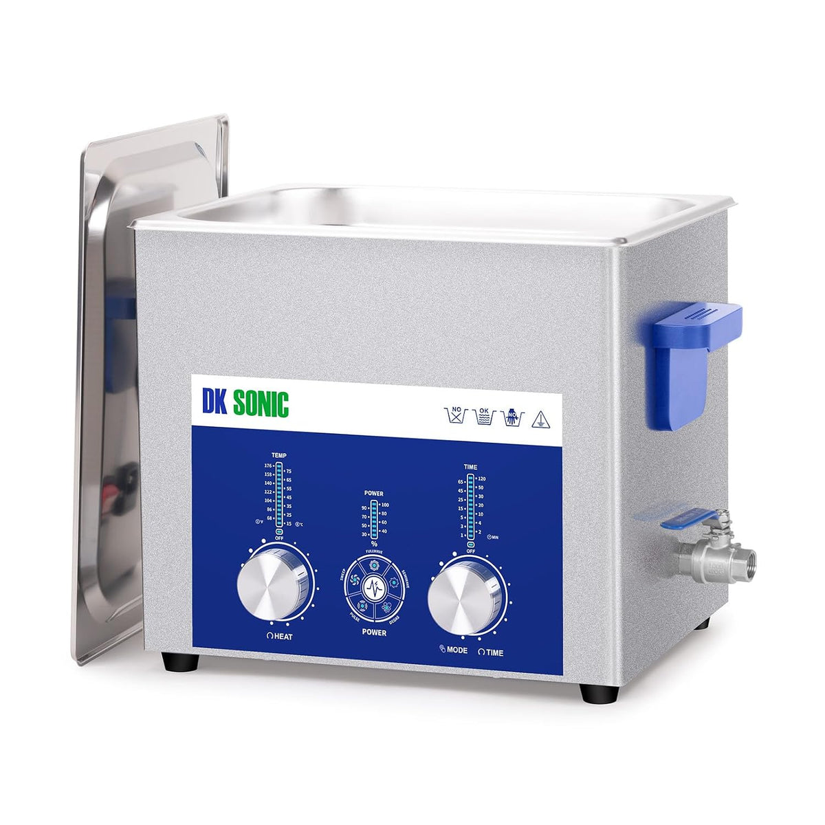 DK Sonic Ultrasone reiniger 10L 240W, Ultrasone Carburateurreiniger, met Instelbare Vermogensregeling en Vijf Standen, Printplaten en Motoren