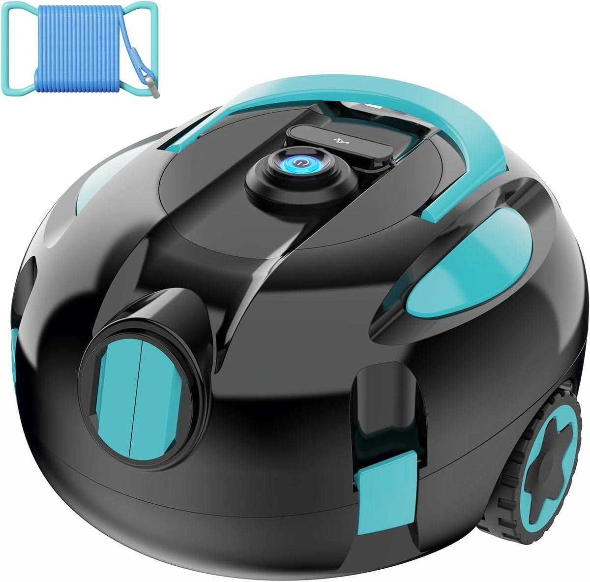 KKI Zwembadrobot Robotic Pool Cleaner, 130 minuten looptijd, tot 65 ft/1100 m2, draadloze zwembadrobotstofzuiger, zelfparkeren, lichtgewicht
