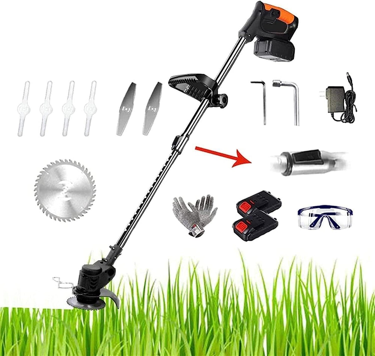 Nakeah Balkmaaier String Trimmer Draadloze Veegmachine Elektrische Handheld, Size : 2)